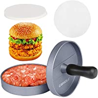 GWHOLE Prensa de Hamburguesa Antiadherente Molde Hamburguesa con 100 Papeles de Hamburguesas